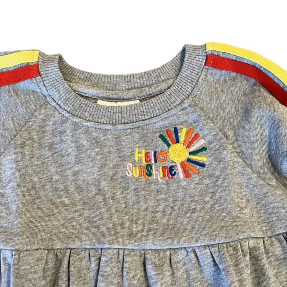 Hanna Andersson Sz 100 (4) Hello Sunshine Rainbow Stripe Dress